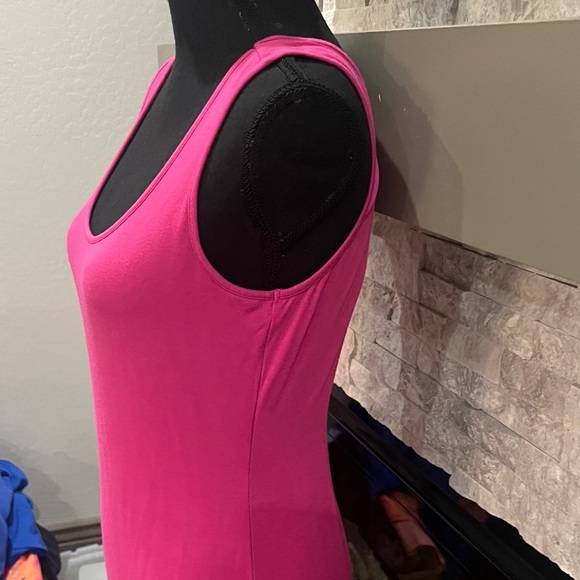 Tommy Bahama Bright pink sleeveless Asymmetrical maxi Dress size Small P - Picture 4 of 7